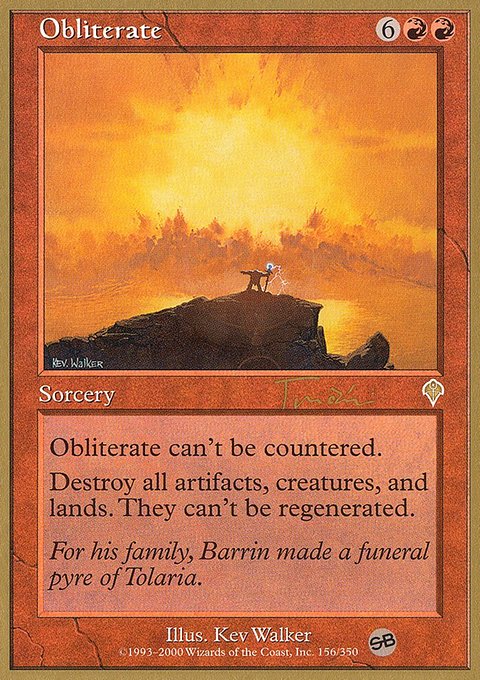 Obliterate, World Championship Decks 2001 #jt156sb, Magic: The Gathering card