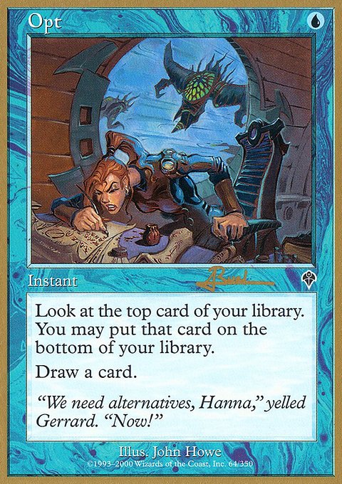 Opt, World Championship Decks 2001 #ar64, Magic: The Gathering card