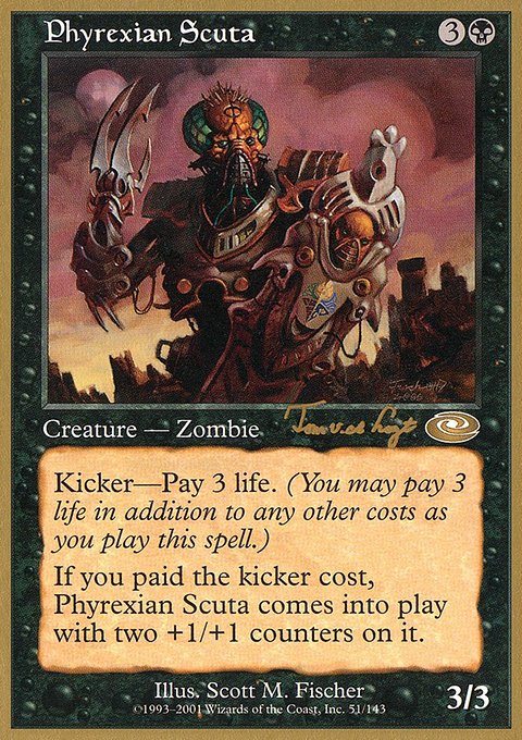 Phyrexian Scuta, World Championship Decks 2001 #tvdl51, Magic: The Gathering card