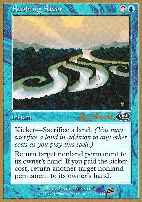 Rushing River, World Championship Decks 2001 #ab30sb, Magic: The Gathering card
