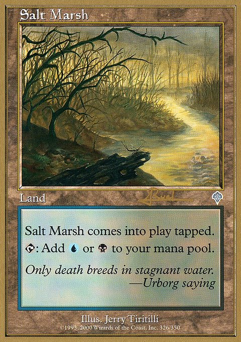 Salt Marsh, World Championship Decks 2001 #ar326, Magic: The Gathering card