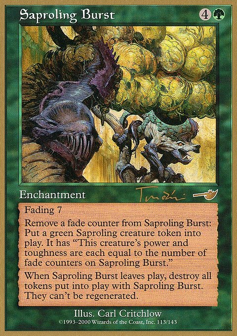 Saproling Burst, World Championship Decks 2001 #jt113, Magic: The Gathering card