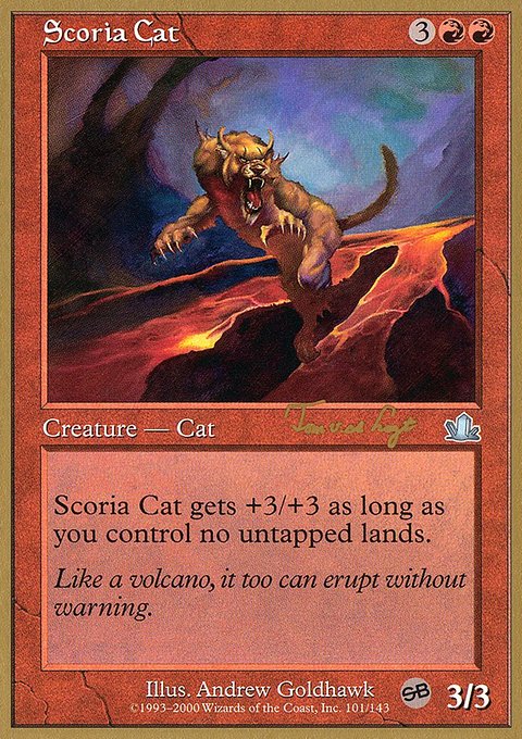 Scoria Cat, World Championship Decks 2001 #tvdl101sb, Magic: The Gathering card