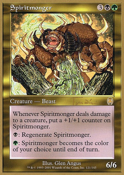 Spiritmonger, World Championship Decks 2001 #jt121, Magic: The Gathering card