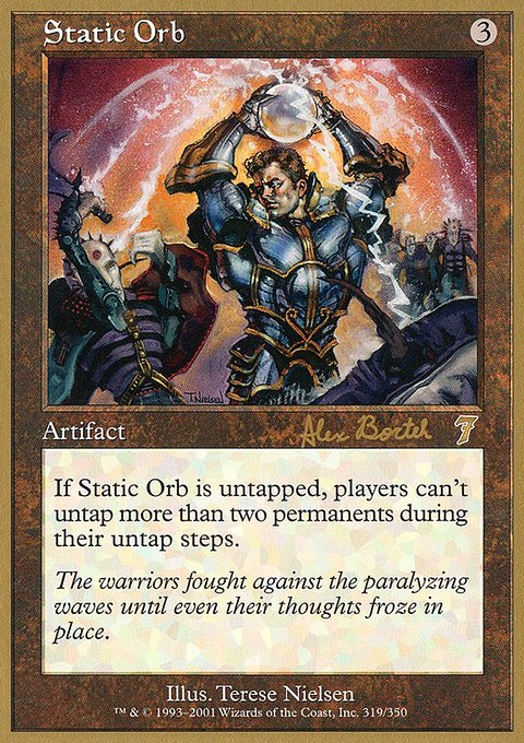 Static Orb, World Championship Decks 2001 #ab319, Magic: The Gathering card