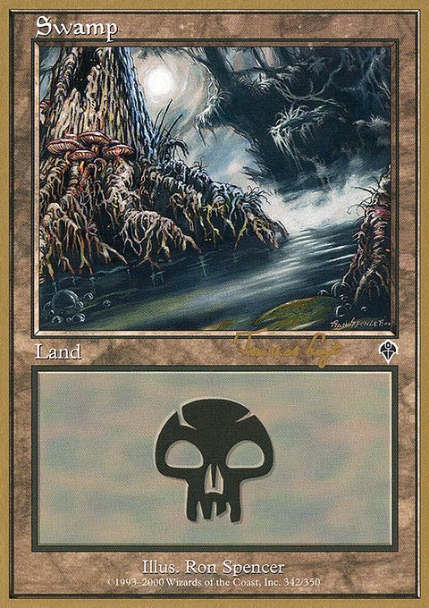 Swamp, World Championship Decks 2001 #tvdl342, Magic: The Gathering card