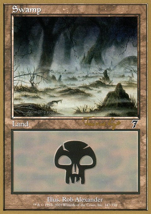 Swamp, World Championship Decks 2001 #tvdl347, Magic: The Gathering card