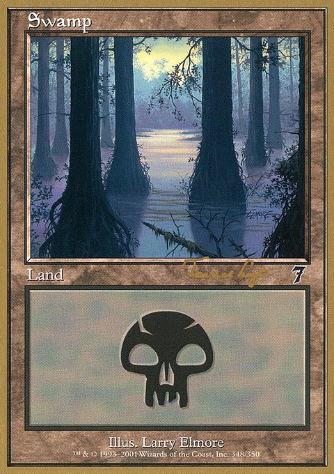 Swamp, World Championship Decks 2001 #tvdl348, Magic: The Gathering card