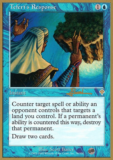 Teferi's Response, World Championship Decks 2001 #ar78sb, Magic: The Gathering card