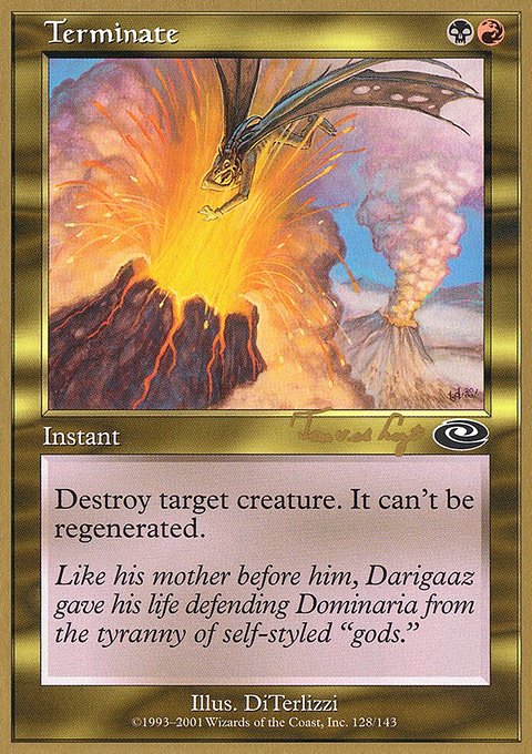 Terminate, World Championship Decks 2001 #tvdl128, Magic: The Gathering card