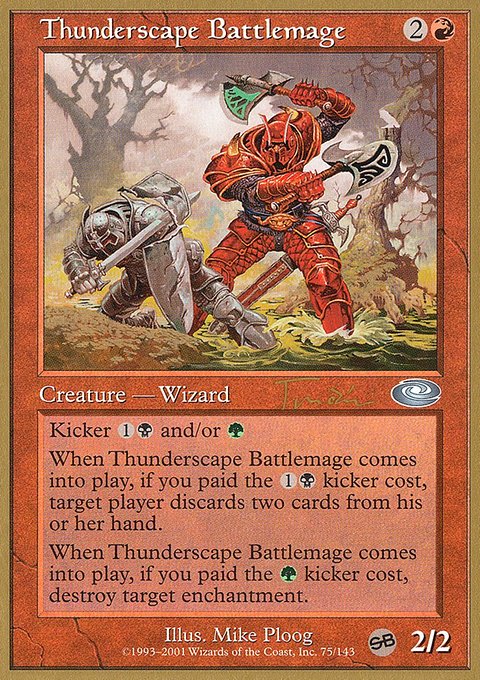 Thunderscape Battlemage, World Championship Decks 2001 #jt75sb, Magic: The Gathering card