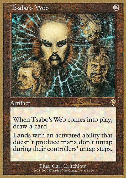 Tsabo's Web, World Championship Decks 2001 #ar317, Magic: The Gathering card