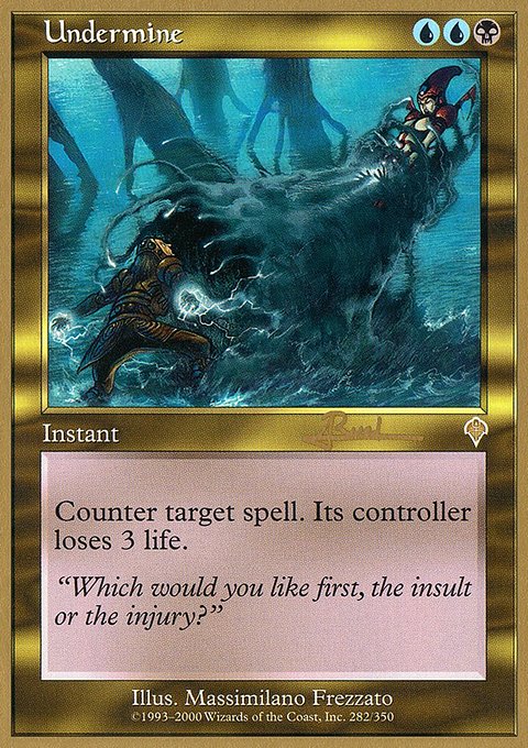 Undermine, World Championship Decks 2001 #ar282, Magic: The Gathering card