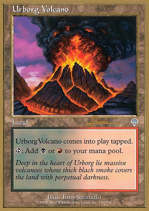 Urborg Volcano, World Championship Decks 2001 #ar330, Magic: The Gathering card