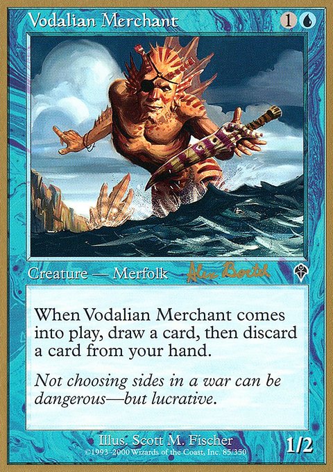 Vodalian Merchant, World Championship Decks 2001 #ab85, Magic: The Gathering card