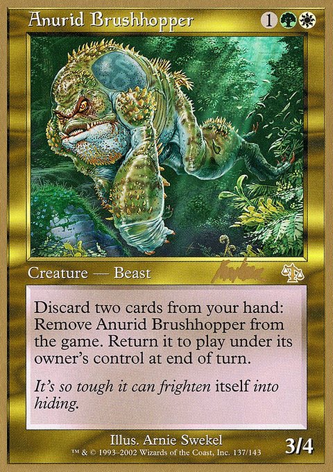 Anurid Brushhopper, World Championship Decks 2002 #bk137, Magic: The Gathering card