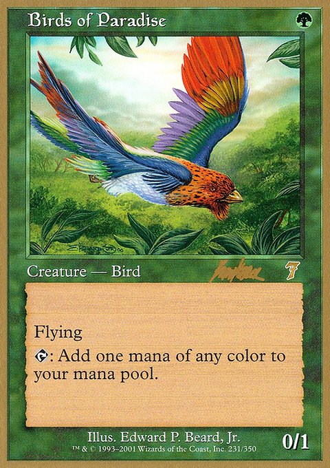 Birds of Paradise, World Championship Decks 2002 #bk231, Magic: The Gathering card