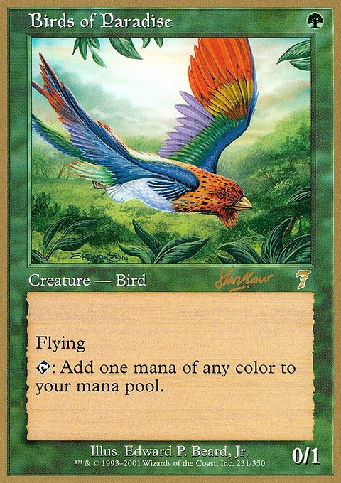 Birds of Paradise, World Championship Decks 2002 #shh231, Magic: The Gathering card