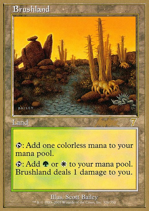 Brushland, World Championship Decks 2002 #bk326, Magic: The Gathering card