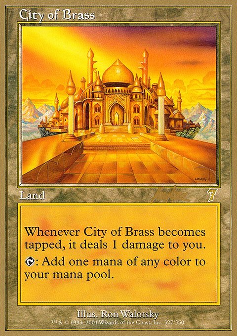 City of Brass, World Championship Decks 2002 #bk327, Magic: The Gathering card