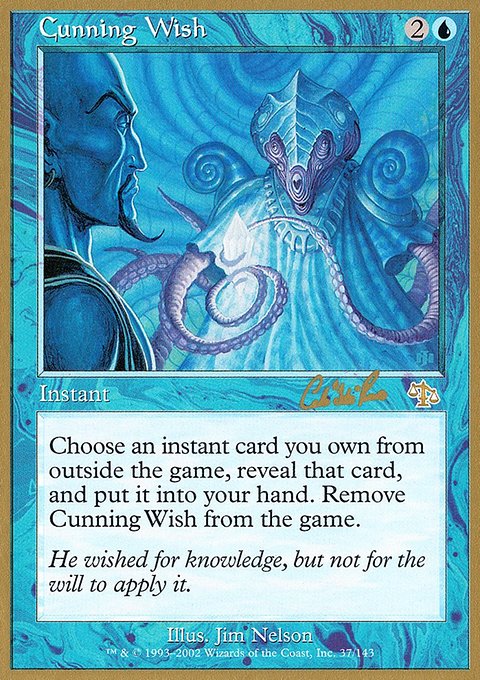 Cunning Wish, World Championship Decks 2002 #cr37, Magic: The Gathering card