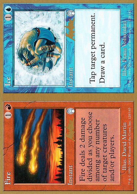 Fire // Ice, World Championship Decks 2002 #bk128, Magic: The Gathering card