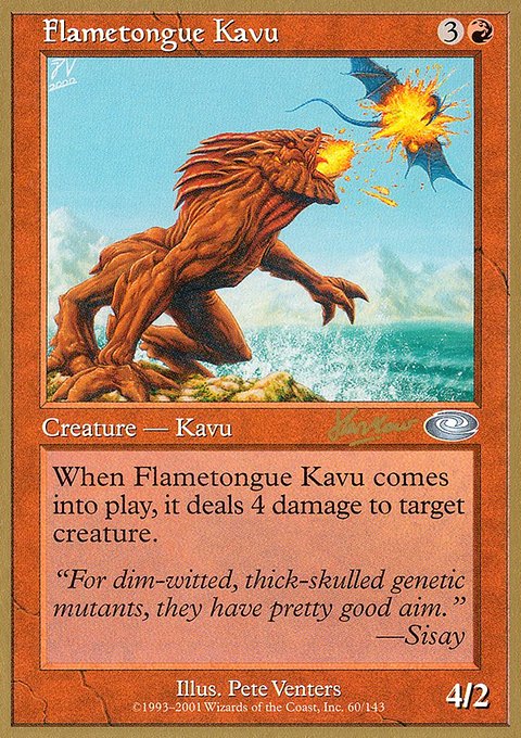 Flametongue Kavu, World Championship Decks 2002 #shh60, Magic: The Gathering card