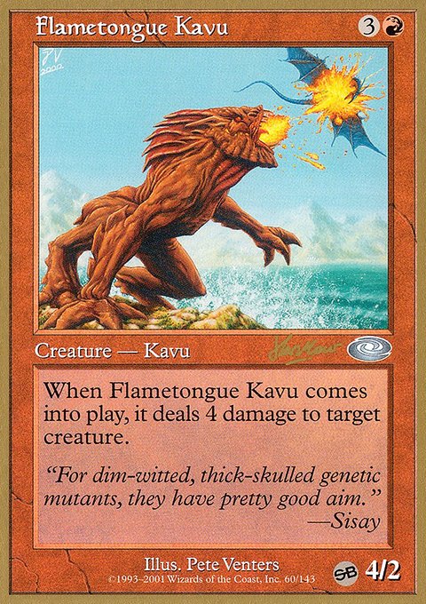 Flametongue Kavu, World Championship Decks 2002 #shh60sb, Magic: The Gathering card