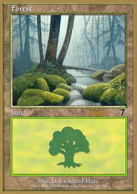 Forest, World Championship Decks 2002 #bk328, Magic: The Gathering card