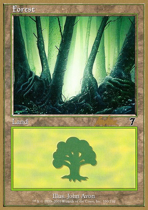 Forest, World Championship Decks 2002 #bk330, Magic: The Gathering card