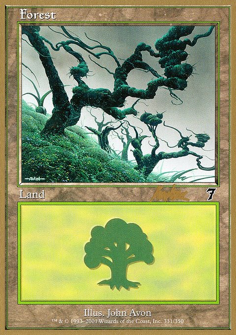 Forest, World Championship Decks 2002 #bk331, Magic: The Gathering card
