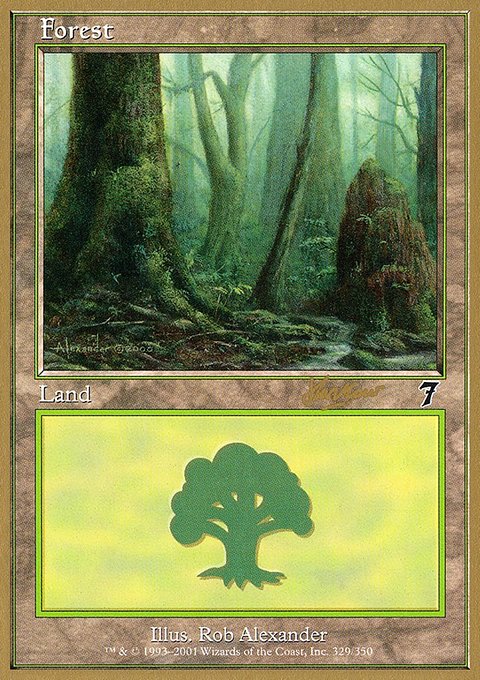 Forest, World Championship Decks 2002 #shh329, Magic: The Gathering card
