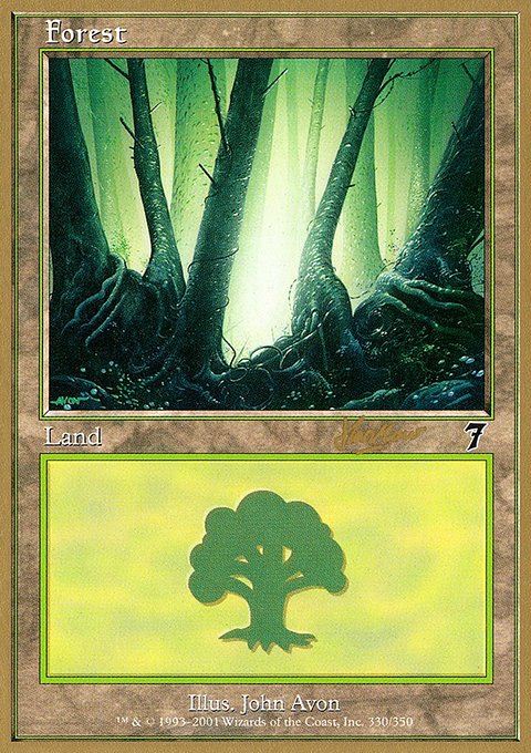 Forest, World Championship Decks 2002 #shh330, Magic: The Gathering card