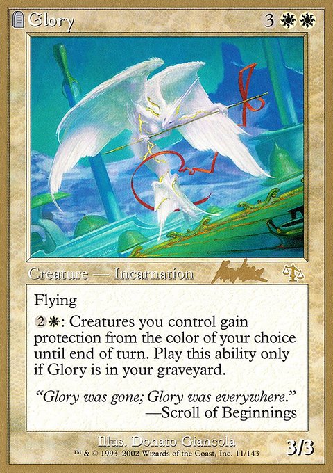 Glory, World Championship Decks 2002 #bk11, Magic: The Gathering card