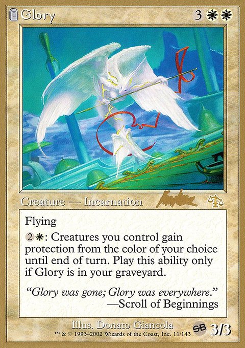Glory, World Championship Decks 2002 #bk11sb, Magic: The Gathering card