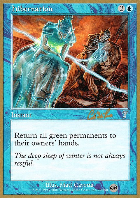 Hibernation, World Championship Decks 2002 #cr79sb, Magic: The Gathering card