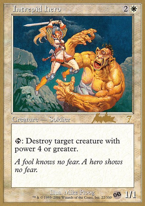 Intrepid Hero, World Championship Decks 2002 #bk22sb, Magic: The Gathering card