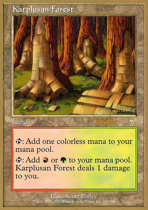 Karplusan Forest, World Championship Decks 2002 #bk336, Magic: The Gathering card