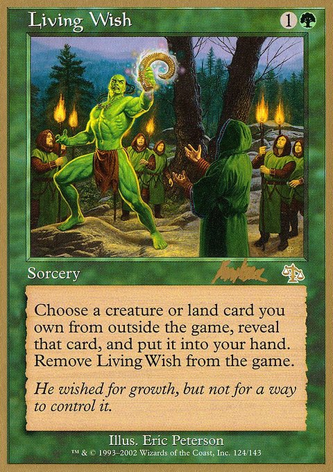 Living Wish, World Championship Decks 2002 #bk124, Magic: The Gathering card