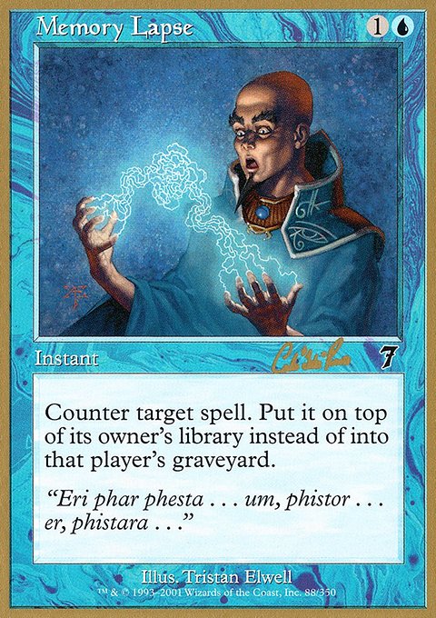 Memory Lapse, World Championship Decks 2002 #cr88, Magic: The Gathering card