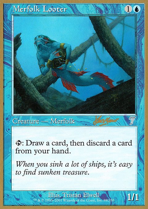 Merfolk Looter, World Championship Decks 2002 #shh89, Magic: The Gathering card