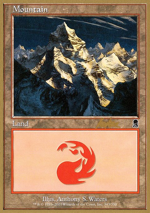 Mountain, World Championship Decks 2002 #bk343, Magic: The Gathering card