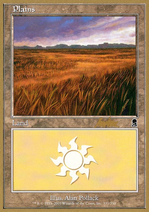 Plains, World Championship Decks 2002 #bk331a, Magic: The Gathering card