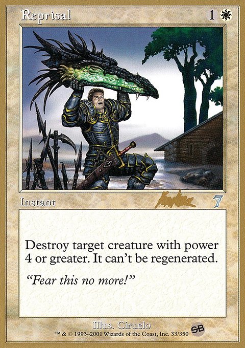 Reprisal, World Championship Decks 2002 #bk33sb, Magic: The Gathering card