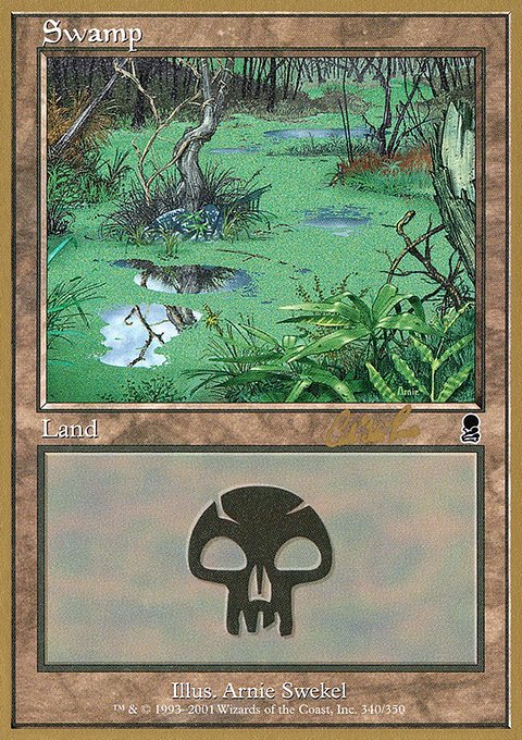 Swamp, World Championship Decks 2002 #cr340, Magic: The Gathering card