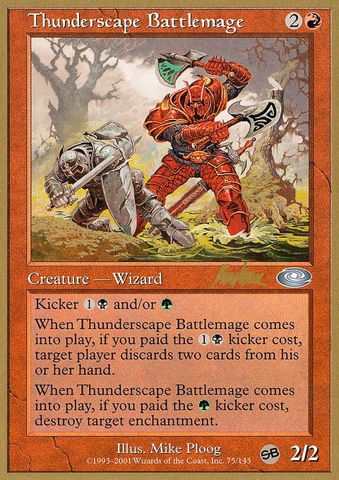 Thunderscape Battlemage, World Championship Decks 2002 #bk75sb, Magic: The Gathering card