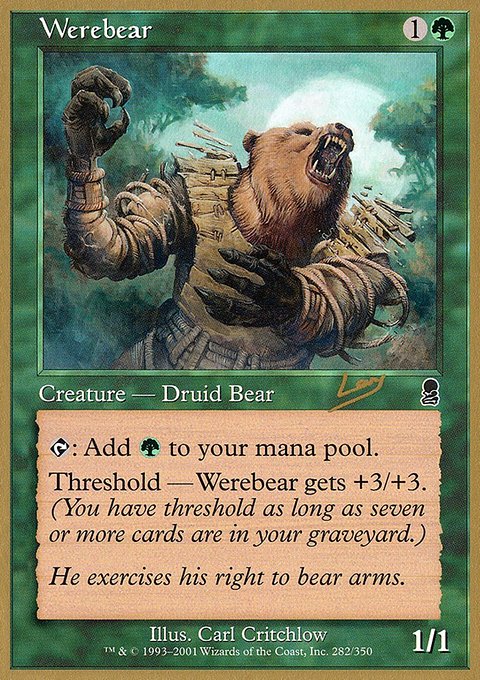 Werebear, World Championship Decks 2002 #rl282, Magic: The Gathering card