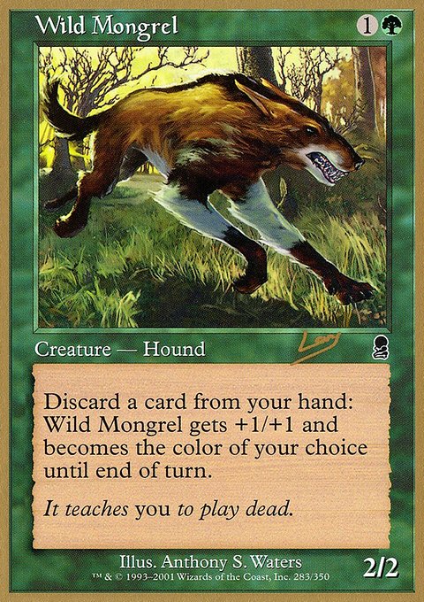 Wild Mongrel, World Championship Decks 2002 #rl283, Magic: The Gathering card