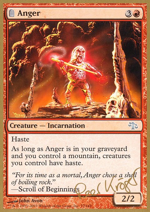 Anger, World Championship Decks 2003 #pk77, Magic: The Gathering card