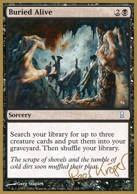 Buried Alive, World Championship Decks 2003 #pk118, Magic: The Gathering card